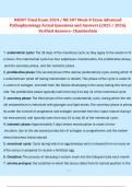 NR507 Final Exam 2024 &sol; NR 507 Week 8 Exam Advanced  Pathophysiology Actual Questions and Answers &lpar;2025 &sol; 2026&rpar;  Verified Answers- Chamberlain