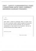 CRST - SAFETY FUNDAMENTALS PART 1 QUESTIONS WITH 100&percnt; CORRECT ANSWERS ALREADY PASSED&excl;&excl;