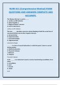 NURS 611 &lpar;Comprehensive Medical&rpar; EXAM  QUESTIONS AND ANSWERS COMPLETE AND  ACCURATE&period;