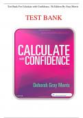 Test Bank For Calculate with Confidence&comma; 7th Edition By Gray Morris&vert;&vert;All Chapter 1-25&vert;&vert;Complete Guide A&plus;&period;