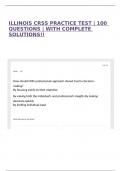 ILLINOIS CRSS PRACTICE TEST &vert; 100 QUESTIONS &vert; WITH COMPLETE SOLUTIONS&excl;&excl;