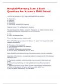 Hospital Pharmacy Exam 1 Book Questions And Answers 100&percnt; Solved&period;