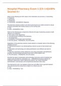 Hospital Pharmacy Exam 1 &lpar;Ch 1-6&rpar;100&percnt; Scored A&plus;