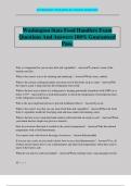 Washington State Food Handlers Exam Questions And Answers 100&percnt; Guaranteed Pass&period;