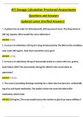 ATI Dosage Calculation Proctored Assessments 2025 Latest Guide 2025 &sol; 2026 Questions & Answers  WITH COMPLETE SOLUTION &sol;GET IT 100&percnt; ACCURATE&excl;&lpar;Graded A&plus;&rpar;