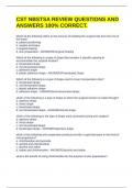 CST NBSTSA REVIEW QUESTIONS AND ANSWERS 100&percnt; CORRECT&period;