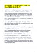 SURGICAL TECHNOLOGY NBSTSA EXAM 100&percnt; RATED A&plus;