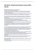 Pel 184 IL School Social Worker Exam 100&percnt; Solved&period;