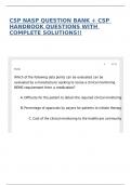 CSP NASP QUESTION BANK &plus; CSP HANDBOOK QUESTIONS WITH COMPLETE SOLUTIONS&excl;&excl;