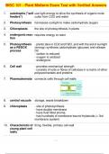 BISC 101 - Plant Midterm Exam Test with Verified Answers