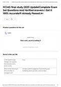 HCMG final study 2025 Update&vert;Complete Exam Set Questions And Verified Answers &vert; Get It 100&percnt; Accurate&excl;&excl;&vert; Already Passed A&plus;