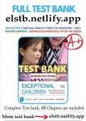 Test bank for Exceptional Children&colon; An Introduction to Special Education Twelfth Edition