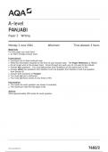 AQA A-level PANJABI Paper 2 JUNE 2024 QUESTION PAPER&colon; Writing