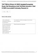 TNT 700&period;1A EXAM &num;1 2025 Update&vert;Complete Exam Set Questions And Verified Answers &vert; Get It 100&percnt; Accurate&excl;&excl;&vert; Already Passed A&plus;