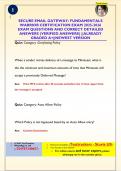 SECURE EMAIL GATEWAY&colon; FUNDAMENTALS  WARRIOR CERTIFICATION EXAM 2025-2026 EXAM QUESTIONS AND CORRECT DETAILED  ANSWERS &lpar;VERIFIED ANSWERS&rpar; &vert;&vert;ALREADY  GRADED A&plus;&vert;&vert;NEWEST VERSION