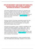 HESI RN MATERNITY 2025 EXAM TEST BANK WITH 300 QUESTIONS AND CORRECT ANSWERS RATIONALES GRADE A&plus; GUARANTEED