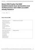 Illinois CRSS Practice Test 2025 Update&vert;Complete Exam Set Questions And Verified Answers &vert; Get It 100&percnt; Accurate&excl;&excl;&vert; Already Passed A&plus;