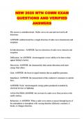 NEW 2025 MTN COMM EXAM QUESTIONS AND VERIFIED ANSWERS