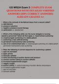 125 NR224 Exam 2 COMPLETE EXAM QUESTIONS WITH DETAILED VERIFIED ANSWERS &lpar;100 CORRECT ANSWERS&rpar; ALREADY GRADED A&plus;