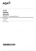 AQA GCSE DRAMA Component 1 JUNE 2024 MARK SCHEME&colon; Understanding Drama