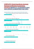 COMPLETE- Dental Anesthesia Assistant National Certification Examination &lpar;DAANCE&rpar; MODULE &lpar;1-5&rpar; &lpar;DAANCE&rpar; Latest 2025UPDATE GUARANTEED PASS 100&percnt;