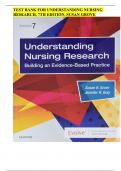 TEST BANK FOR UNDERSTANDING NURSING RESEARCH, 7TH EDITION, SUSAN GROVE, JENNIFER GRAY COMPLETE GUIDE ALL CHAPTERS (1-14) 2025 UPDATE NEWEST EDITION GRADED A+