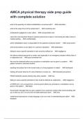 AMCA physical therapy aide prep guide with a complete solution