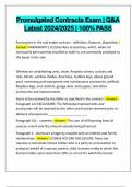 Promulgated Contracts Exam &vert; Q&A Latest 2024&sol;2025 &vert; 100&percnt; PASS