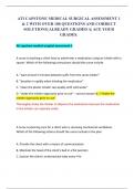 ATI CAPSTONE MEDICAL SURGICAL ASSESSMENT 1  & 2 WITH OVER 100 QUESTIONS AND CORRECT  SOLUTIONS&vert; ALREADY GRADED A&vert; ACE YOUR  GRADES&period;