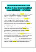 Zendesk Administrator Exam&sol; Section 3&colon; User Experience &vert; Q&A Latest 2024&sol;2025 &vert; 100&percnt; PASS