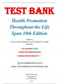 Test Bank for Health Promotion Throughout the Life Span&comma; 10th Edition by Edelman&comma; 9780323761406&comma; Covering Chapters 1-25