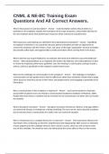 CNML & NE-BC Training Exam Questions And All Correct Answers&period;