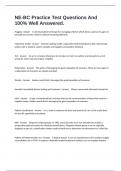 NE-BC Practice Test Questions And 100&percnt; Well Answered&period;