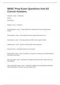 NEBC Prep Exam Questions And All Correct Answers&period;