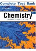 Test Bank for Chemistry 11th Edition by Steven Zumdahl & Susan Zumdahl & Donald J&period; DeCoste isbn-9780357850671 Questions and Answers Guaranteed Pass