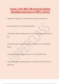 Exam 2 ASU BIO 340 General Genetics Questions And Answers 100&percnt; Correct