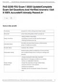 FAD 2230 FSU Exam 1 2025 Update&vert;Complete Exam Set Questions And Verified Answers &vert; Get It 100&percnt; Accurate&excl;&excl;&vert; Already Passed A&plus;