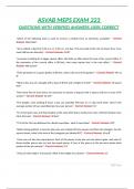 ASVAB MEPS EXAM 223  QUESTIONS WITH VERIFIED ANSWERS&comma;100&percnt; CORRECT