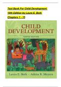 TEST BANK For Child Development&comma; 10th Edition by Laura E&period; Berk&comma; Verified Chapters 1 - 15&comma; Complete Newest Version Child Development&comma; 10th Edition by Laura E&period; Berk TEST BANK For Child Development&comma; 10th Edition by Laura E&period; Berk