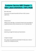 Customer Service NRF Chapter 1 &vert; Q&A Latest 2024&sol;2025 &vert; 100&percnt; PASS