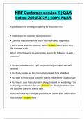 NRF Customer service 1 &vert; Q&A Latest 2024&sol;2025 &vert; 100&percnt; PASS
