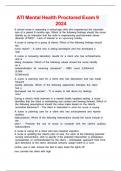 ATI MENTAL HEALTH PROCTORED EXAM VERSION 1 QUESTIONS AND CORRECT ANSWERS GRADED A&plus;
