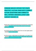 FOREIGN SERVICE OFFICER TEST &lpar;FSOT&rpar; PRACTICE 1 ACTUAL EXAM WITH CORRECT ACTUAL QUESTIONS AND CORRECTLY WELL DEFINED ANSWERS LATEST 2025  ALREADY GRADED A&plus;   