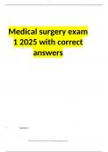 Medical surgery exam 1 2025 with correct answers