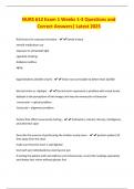 NURS 612 Exam 1 Weeks 1-3 Questions and Correct Answers&vert; Latest 2025