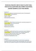 NURS 6531 PRACTICE CARE OF ADULTS LATEST FINAL  EXAM ACTUAL QUESTIONS AND CORRECT SOLUTIONS&vert;  ALREADY GRADED A&vert; ACE YOUR GRADES&period;