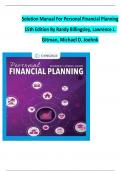 Solution Manual for Personal Financial Planning 15th Edition by Randy Billingsley&comma; Lawrence J&period; Gitman&comma; Michael D&period; Joehnk&vert;9780357438480&vert;All Chapters&vert; LATEST
