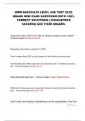BMW ASSOCIATE LEVEL ASE TEST 2025&vert;  BRAND NEW EXAM QUESTIONS WITH 100&percnt;  CORRECT SOLUTIONS &vert; GUARANTEED  SUCCESS&vert; ACE YOUR GRADES&period;