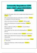 Commodity Regulations CDFA exam &vert; Q&A Latest 2024&sol;2025 &vert; 100&percnt; PASS
