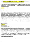 Exam &lpar;elaborations&rpar; LEGAL AND ETHICAL ISSUES FOR HEALTH PROFESSIONS 